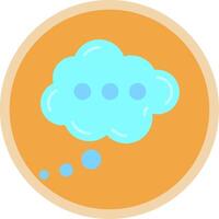 Cloud Flat Multi Circle Icon vector