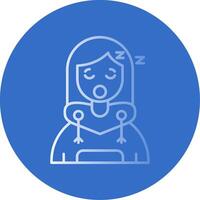 Sleep Gradient Line Circle Icon vector