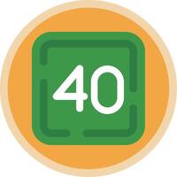 Forty Flat Multi Circle Icon vector