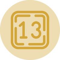 Thirteen Line Yellow Circle Icon vector