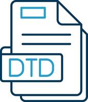 Dtd Line Blue Two Color Icon vector