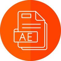 Ae Line Red Circle Icon vector