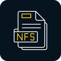 Nfs Line Yellow White Icon vector
