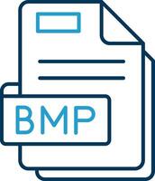 Bmp Line Blue Two Color Icon vector