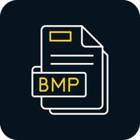 bmp línea amarillo blanco icono vector