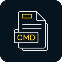 Cmd Line Yellow White Icon vector