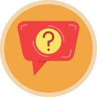 Question Flat Multi Circle Icon vector