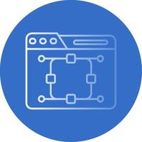 Curve Gradient Line Circle Icon vector