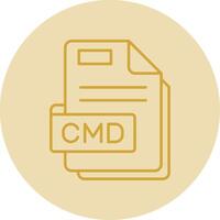 Cmd Line Yellow Circle Icon vector