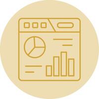 Dashboard Line Yellow Circle Icon vector