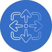 Move Gradient Line Circle Icon vector