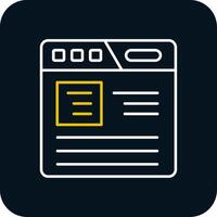 Article Line Yellow White Icon vector