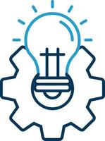 Idea Line Blue Two Color Icon vector