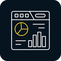 Dashboard Line Yellow White Icon vector