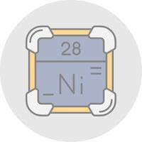 Nickel Line Filled Light Circle Icon vector