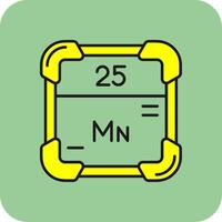Manganese Filled Yellow Icon vector