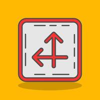 Intersect Filled Shadow Icon vector