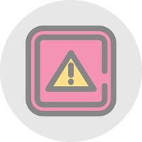 Alert Line Filled Light Circle Icon vector