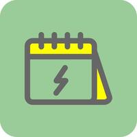 Calender Filled Yellow Icon vector