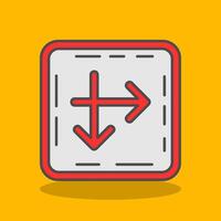 Intersect Filled Shadow Icon vector