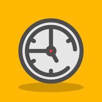 Time Filled Shadow Icon vector