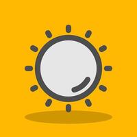 Sun Filled Shadow Icon vector