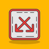 Intersect Filled Shadow Icon vector