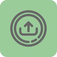 Upload Filled Yellow Icon vector