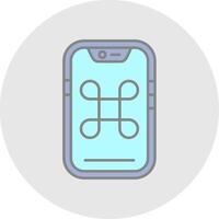 Command Line Filled Light Circle Icon vector