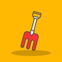 Fork Filled Shadow Icon vector