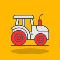 tractor lleno sombra icono vector