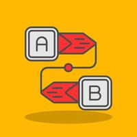 Diagram Filled Shadow Icon vector