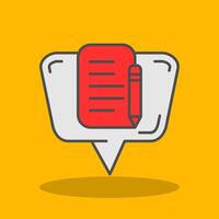 Edit Filled Shadow Icon vector