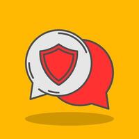 Secure Filled Shadow Icon vector