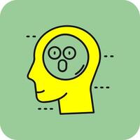 Shocked Filled Yellow Icon vector