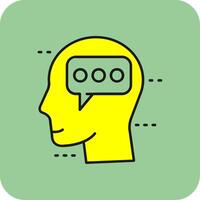 Chat Filled Yellow Icon vector