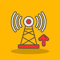Signal Filled Shadow Icon vector