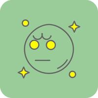 Angry Filled Yellow Icon vector