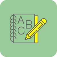 Notebook Filled Yellow Icon vector