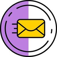 Send Filled Half Cut Icon vector