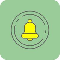 Notification Filled Yellow Icon vector