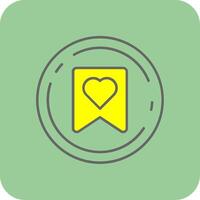 Favourite Filled Yellow Icon vector
