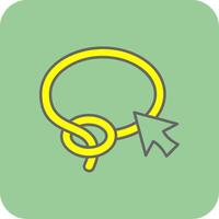 Lasso Filled Yellow Icon vector