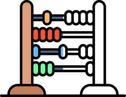 Abacus Filled Half Cut Icon vector