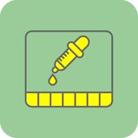 Dropper Filled Yellow Icon vector