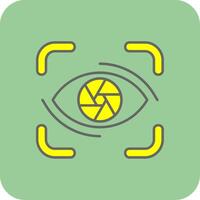 Focus Filled Yellow Icon vector