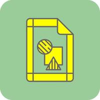 Margin Filled Yellow Icon vector