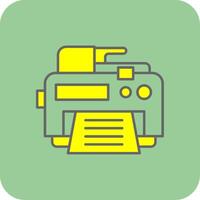 Printer Filled Yellow Icon vector