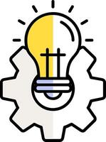 Idea Filled Half Cut Icon vector