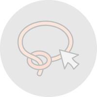 Lasso Line Filled Light Circle Icon vector